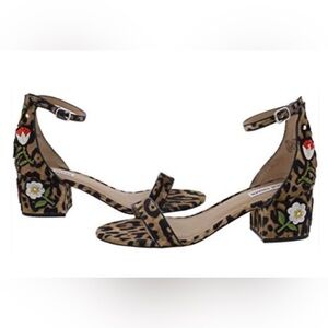 Steve Madden Brown and Black Heels with Ankle Strap
